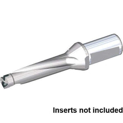 Kennametal - 3.15" Max Drill Depth, 4xD, 0.79" Diam, Indexable Insert Drill - 2 Inserts, 32mm Shank Diam, Whistle Notch Shank - Exact Tool & Supply