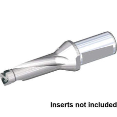Kennametal - 1.89" Max Drill Depth, 3xD, 0.63" Diam, Indexable Insert Drill - 2 Inserts, 20mm Shank Diam, Whistle Notch Shank - Exact Tool & Supply