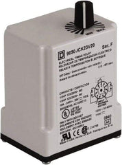 Square D - DPDT Time Delay Relay - 10 Contact Amp, 110 VDC & 120 VAC - Exact Tool & Supply