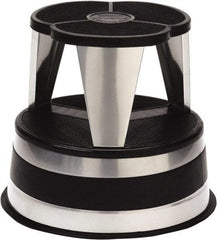 Cramer - 14-1/2" High, Silvertone Step Stool - Steel, 350 Lb Capacity, Type 1AA Industry Rating - Exact Tool & Supply