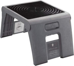 Cramer - 11" High, Slate Folding Step Stool - High Density Plastic, 250 Lb Capacity, Type I Industry Rating - Exact Tool & Supply