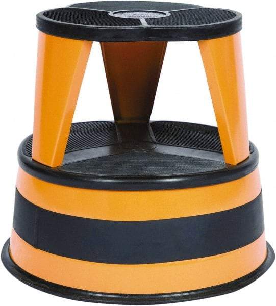Cramer - 14-1/2" High, Orange Step Stool - Steel, 350 Lb Capacity, Type 1AA Industry Rating - Exact Tool & Supply