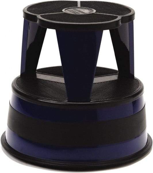 Cramer - 14-1/2" High, Navy Step Stool - Steel, 350 Lb Capacity, Type 1AA Industry Rating - Exact Tool & Supply