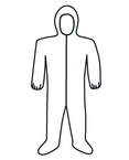 White SMMMS Coverall w/ Zipper Front, Hood, Boots & Elastic Wrists Large - Exact Tool & Supply