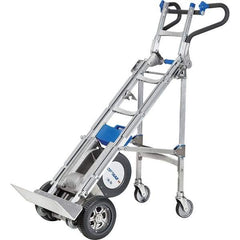 Wesco Industrial Products - 725 Lb Capacity 70" OAH Stair Climbing Battery Powered Hand Truck - Ergonomic Dual Grip Handle, Aluminum, Microcellular Wheels - Exact Tool & Supply
