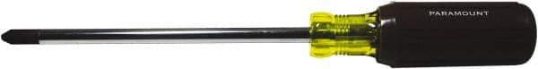 Paramount - #3, 10-1/16" OAL, Standard Phillips Screwdriver - 6" Blade Length, Round Shank, Acetate with Rubber Grip Handle - Exact Tool & Supply