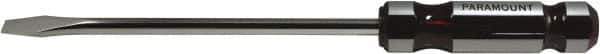 Paramount - 415mm OAL Standard Slotted Screwdriver - 300mm Blade Length, Round Shank, Acetate Handle - Exact Tool & Supply