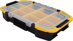 Stanley - 1 Compartment Tool Organizer - 11-1/2" Wide x 19-51/64" Deep x 11" High, Plastic, Black/Yellow with Clear - Exact Tool & Supply