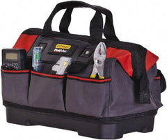Stanley - Gray Polyester Tool Bag - 14" Wide x 9" Deep x 6.42" High - Exact Tool & Supply