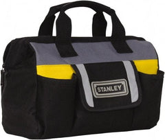Stanley - Black & Yellow Polyester Tool Bag - 12" Wide x 5" Deep x 10" High - Exact Tool & Supply