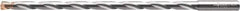 Walter-Titex - 3/16" 140° Solid Carbide Jobber Drill - None Finish, Right Hand Cut, Parabolic Flute, Straight Shank, 5.1969" OAL, Special Type Point - Exact Tool & Supply