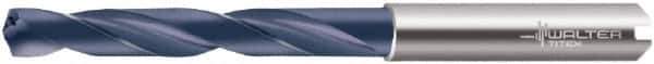 Walter-Titex - 0.37" 140° Solid Carbide Jobber Drill - TiAlN Finish, Right Hand Cut, Spiral Flute, Whistle Notch Shank, 4.0551" OAL, Special Type Point - Exact Tool & Supply