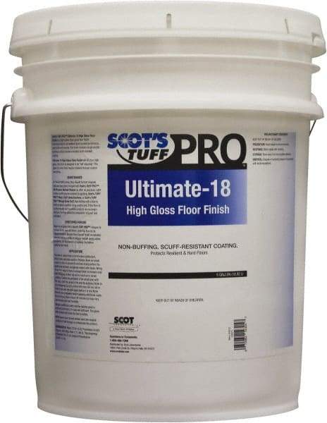 Scot's Tuff - 5 Gal Pail Finish - Use on Vinyl, Vinyl Asbestos, Asphalt, Linoleum, Terrazzo, Quarry Tile, Marble, Cork - Exact Tool & Supply