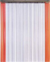 TMI, LLC - 6' Door Width x 8' Door Height PVC Ribbed with Reinforced Bonded Bead (Style) Armor Bond Strip Door Kit - 8" Strip Width x 0.072" Strip Thickness, Clear, 50% Overlap - Exact Tool & Supply