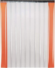 TMI, LLC - 8' Door Width x 10' Door Height PVC Smooth Strip Door Kit - 12" Strip Width x 1/8" Strip Thickness, Clear, 67% Overlap - Exact Tool & Supply