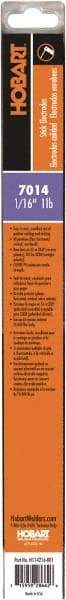 Hobart Welding Products - 14" Long, 1/16" Diam, High Strength Mild Steel Arc Welding Electrode - E7014 - Exact Tool & Supply