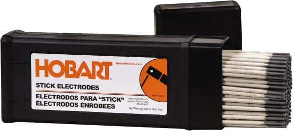 Hobart Welding Products - 14" Long, 1/8" Diam, High Strength Mild Steel Arc Welding Electrode - E7014 - Exact Tool & Supply