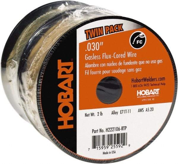 Hobart Welding Products - MIG Welding Wire Industry Specification: E71T-11 Wire Diameter: 0.03000 (Decimal Inch) - Exact Tool & Supply