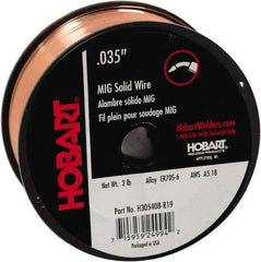 Hobart Welding Products - MIG Welding Wire Industry Specification: ER70S-6 Wire Diameter: 0.03500 (Decimal Inch) - Exact Tool & Supply