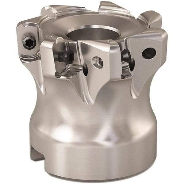 Seco - 1.653" Cut Diam, 0.9mm Max Depth, 0.629" Arbor Hole, 7 Inserts, LOHT06 Insert Style, Indexable Copy Face Mill - R220.21 Cutter Style, 1.574 High, Through Coolant, Series R220 - Exact Tool & Supply