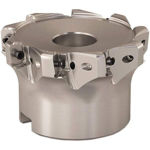 Seco - 63mm Cut Diam, 0.9mm Max Depth, 0.8661" Arbor Hole, 9 Inserts, LOHT06 Insert Style, Indexable Copy Face Mill - R220.21 Cutter Style, 1.5748 High, Series Doubleoctomill - Exact Tool & Supply