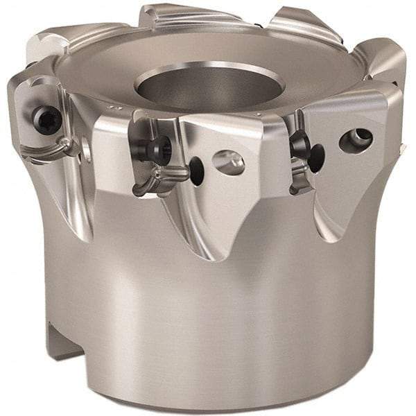 Seco - 52mm Cut Diam, 0.9mm Max Depth, 0.8661" Arbor Hole, 8 Inserts, LOHT06 Insert Style, Indexable Copy Face Mill - R220.21 Cutter Style, 1.5748 High, Series Doubleoctomill - Exact Tool & Supply