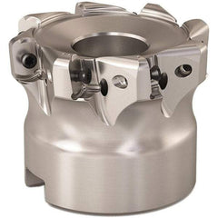 Seco - 50mm Cut Diam, 0.9mm Max Depth, 0.8661" Arbor Hole, 8 Inserts, LOHT06 Insert Style, Indexable Copy Face Mill - R220.21 Cutter Style, 1.5748 High, Series Doubleoctomill - Exact Tool & Supply