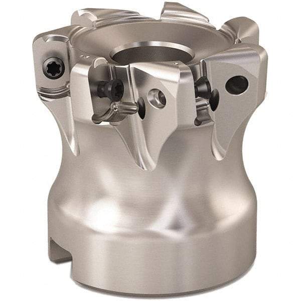Seco - 35mm Cut Diam, 0.9mm Max Depth, 0.6299" Arbor Hole, 6 Inserts, LOHT06 Insert Style, Indexable Copy Face Mill - R220.21 Cutter Style, 1.378 High, Series Doubleoctomill - Exact Tool & Supply