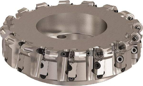 Seco - 250mm Cut Diam, 6mm Max Depth, 2.3622" Arbor Hole, 16 Inserts, ONMU09 Insert Style, Indexable Copy Face Mill - L220.48 Cutter Style, 3.1496 High, Series Doubleoctomill - Exact Tool & Supply