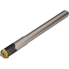 Vargus - TMSD, Internal or External, Right Hand, 1.772" Max Depth of Cut, 0.98 to 1.77" Groove Width, Indexable Grooving Tool Holder - 9V Insert Compatibility, 7/16" Shank Height, 7/16" Shank Width, 4.921" OAL, Through Coolant - Exact Tool & Supply