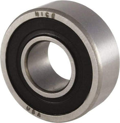 Nice - 5/16" Bore Diam, 7/8" OD, Double Seal Precision Ground Radial Ball Bearing - 11/32" Wide, 1 Row, Round Bore, 255 Lb Static Capacity, 644 Lb Dynamic Capacity - Exact Tool & Supply