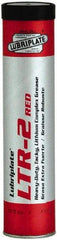 Lubriplate - 14.5 oz Cartridge Lithium Extreme Pressure Grease - Red, Extreme Pressure & High Temperature, 400°F Max Temp, NLGIG 2, - Exact Tool & Supply
