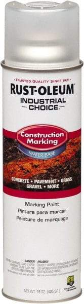 Rust-Oleum - 15 fl oz Clear Marking Paint - Water-Based Formula - Exact Tool & Supply
