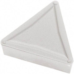 Seco - TPMR321 M3 Grade TP2501 Carbide Turning Insert - Al2O3 Finish, 60° Triangle, 3/8" Inscr Circle, 1/8" Thick, 1/64" Corner Radius - Exact Tool & Supply
