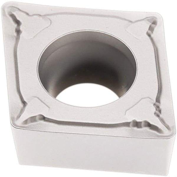 Seco - CCMT433 F1 Grade TP2501 Carbide Turning Insert - Al2O3 Finish, 80° Diamond, 1/2" Inscr Circle, 3/16" Thick, 3/64" Corner Radius - Exact Tool & Supply