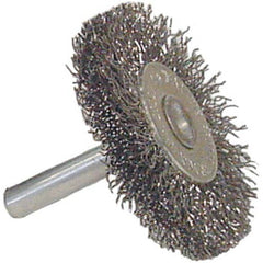 Vortec Pro 2″ Crimped Wire Wheel, .014″ Steel Fill, 1/4″ Stem - Exact Tool & Supply