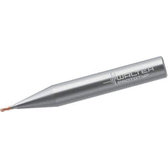 Walter-Prototyp - 1.2mm Diam, 1.1mm LOC, 2 Flute Solid Carbide Ball End Mill - TiAlSiN Finish, Single End, 45mm OAL, 6mm Shank Diam, Spiral Flute - Exact Tool & Supply