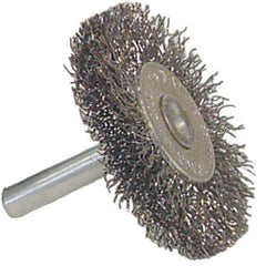 Vortec Pro 3″ Crimped Wire Wheel, Coarse Wire, 1/4″ Stem, Steel Wire - Exact Tool & Supply