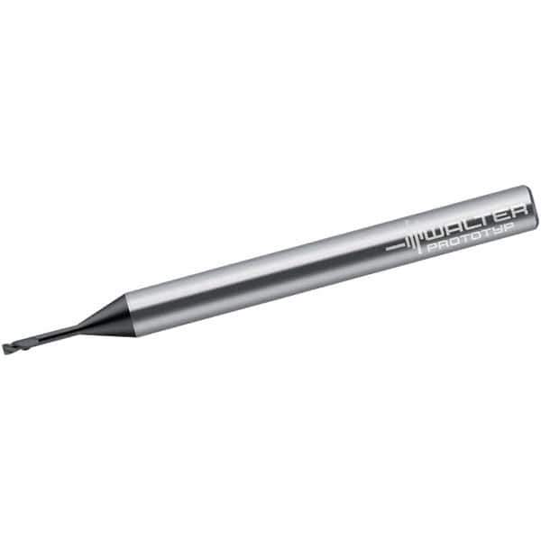 Walter-Prototyp - 3mm, 2 Flute, Single End, Solid Carbide, 0.3mm Corner Radius End Mill - 60mm OAL, 30° Helix, Right Hand Flute, 3mm LOC, Right Hand Cut, 15mm Extended Reach - Exact Tool & Supply