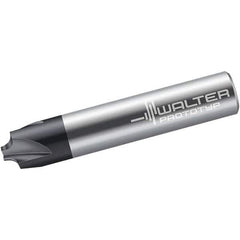 Walter-Prototyp - 1/32" Radius, 1/4" Mill Diam, 3 Flute Solid Carbide Corner Rounding End Mill - Single End, TiAlN Finish, 2-1/2" OAL, 1/4" Shank Diam - Exact Tool & Supply