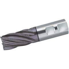 Walter-Prototyp - 12mm Diam, 26mm LOC, 3 Flute Powdered Metal Roughing Square End Mill - AlCrN Finish, 83mm OAL, 12mm Shank Diam, Single End, Extended Reach, Centercutting, 35° Helix - Exact Tool & Supply