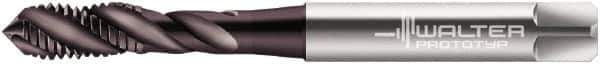 Walter-Prototyp - M4x0.70 Metric 3 Flute 6GX Modified Bottoming Spiral Flute Tap - Powdered Metal, Hardlube Finish, 63mm OAL, Right Hand Flute, Right Hand Thread, Series EP2053302 - Exact Tool & Supply