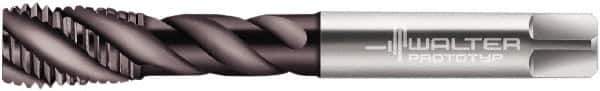 Walter-Prototyp - 5/16-18 UNC 3 Flute 2B Modified Bottoming Spiral Flute Tap - Powdered Metal, Hardlube Finish, 90mm OAL, Right Hand Flute, Right Hand Thread, Series EP2256302 - Exact Tool & Supply