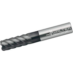 Walter-Prototyp - 16mm, 6 Flute, Single End, Solid Carbide, 1.5mm Corner Radius End Mill - 92mm OAL, 50° Helix, Right Hand Flute, 32mm LOC, Right Hand Cut - Exact Tool & Supply