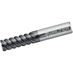 Walter-Prototyp - 18mm, 32mm LOC, 18mm Shank Diam, 92mm OAL, 6 Flute, Solid Carbide Square End Mill - Single End, TiAlN Finish, Spiral Flute, 60° Helix, Right Hand Cut, Right Hand Flute - Exact Tool & Supply