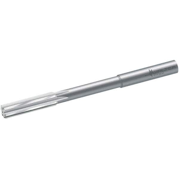 Walter-Titex - 11mm Solid Carbide 6 Flute Chucking Reamer - Straight Flute, 12mm Straight Shank, 41mm Flute Length, 142mm OAL - Exact Tool & Supply