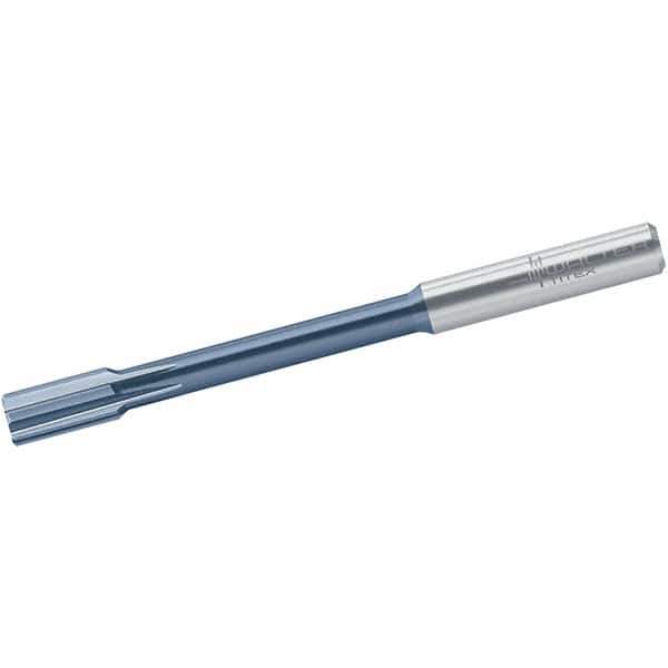 Walter-Titex - 5mm Solid Carbide 4 Flute Chucking Reamer - Straight Flute, 6mm Straight Shank, 12mm Flute Length, 75mm OAL - Exact Tool & Supply