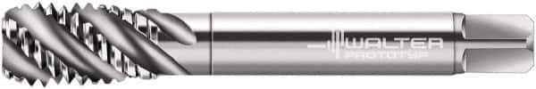 Walter-Prototyp - 1/2-13 UNC 3 Flute 2B Bottoming Spiral Flute Tap - Cobalt, Bright Finish, 3-3/8" OAL, Right Hand Flute, Right Hand Thread, Series A2256760 - Exact Tool & Supply