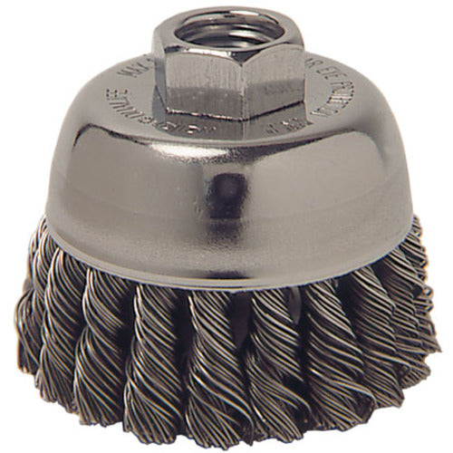 Vortec Pro 3″ Knot Wire Cup Brush, .020″ Steel Fill, 5/8″-11 UNC Nut - Exact Tool & Supply
