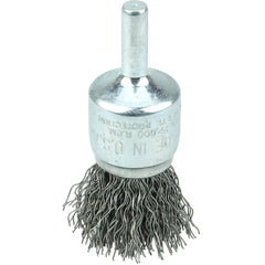 Vortec Pro 3/4″ Crimped Wire End Brush, .014″ Steel Fill, 1/4″ Stem - Exact Tool & Supply